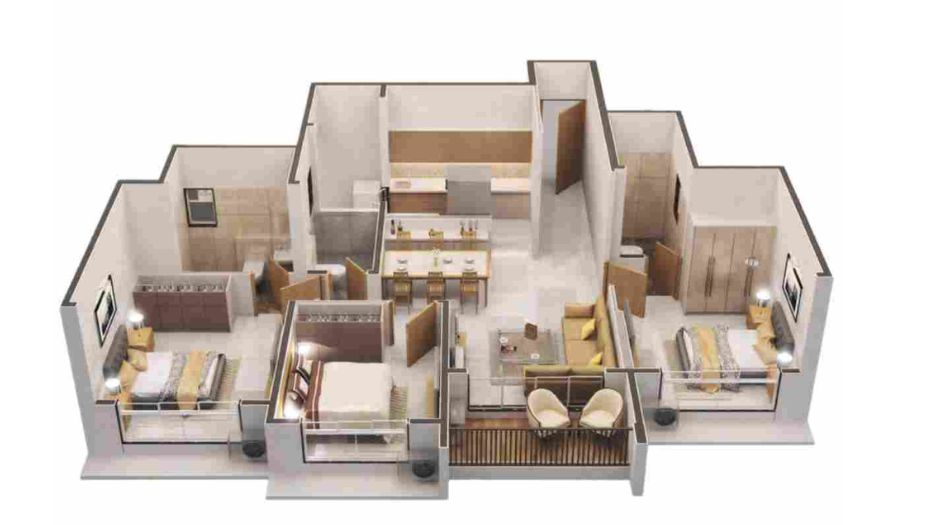 Maple-Wood-Floor-Plan-826 Sqft